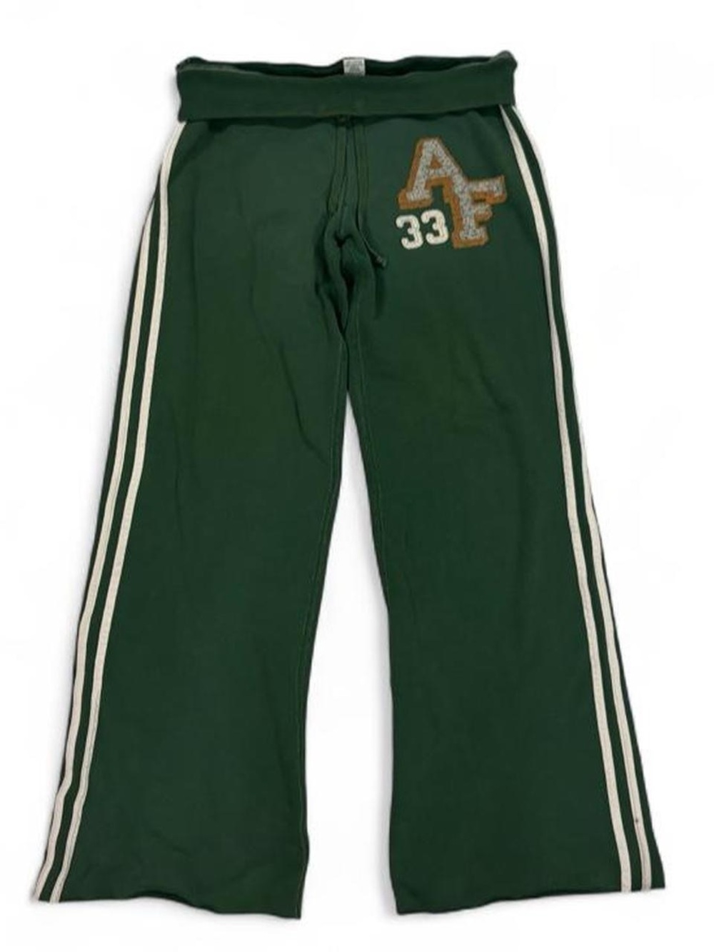 Y2K vintage Abercrombie wide leg track sweat pant fold over waist